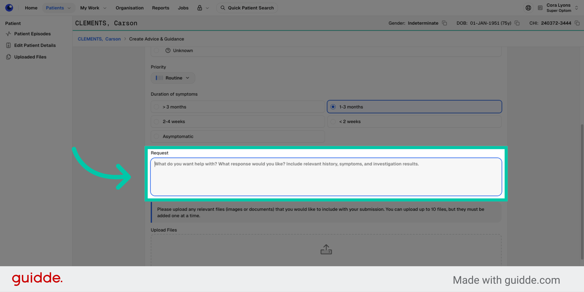 Add Request Detail